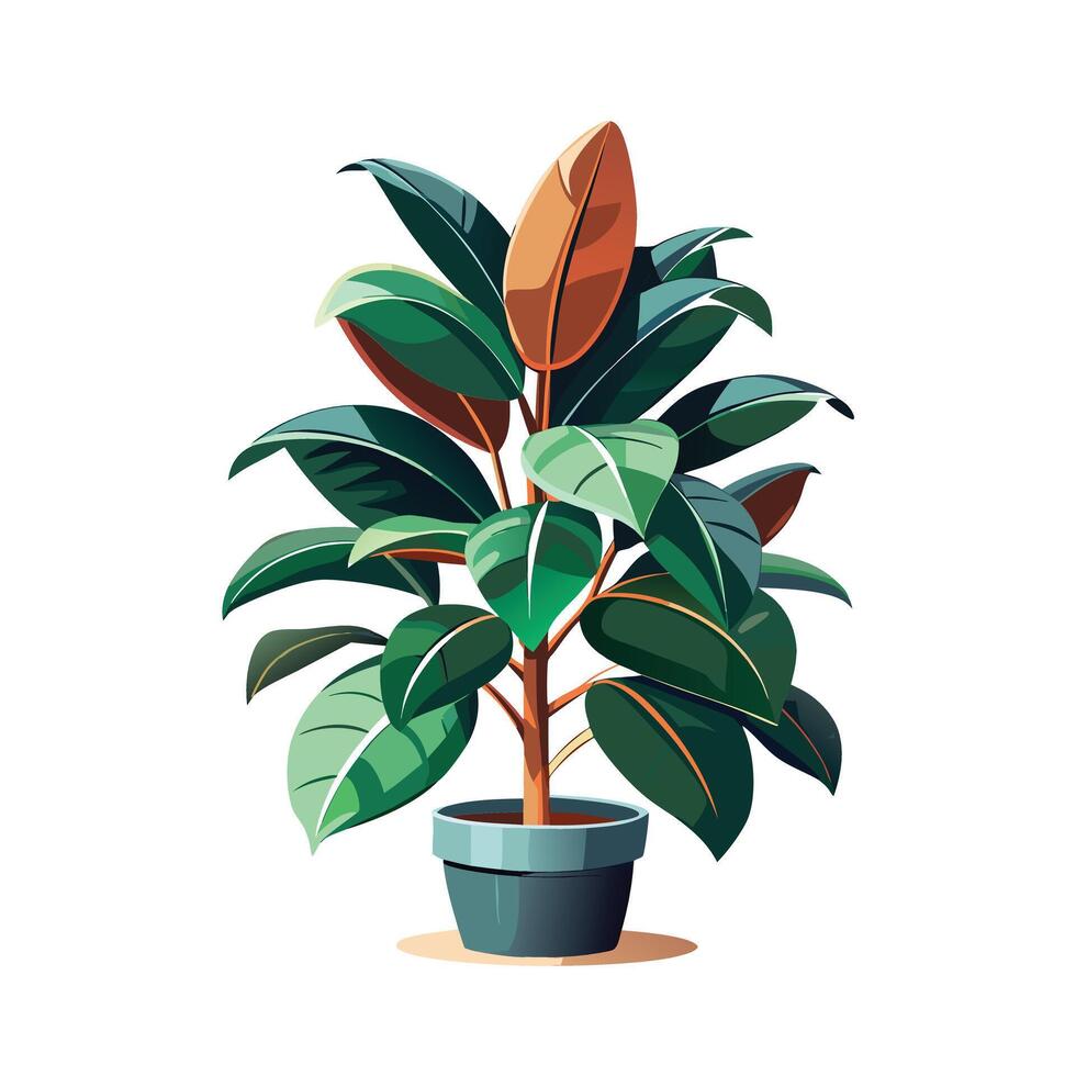 Beautiful Flowerpot Houseplant Illustration vector