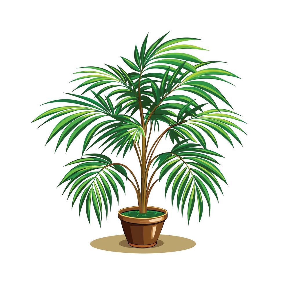 Beautiful Flowerpot Houseplant Illustration vector