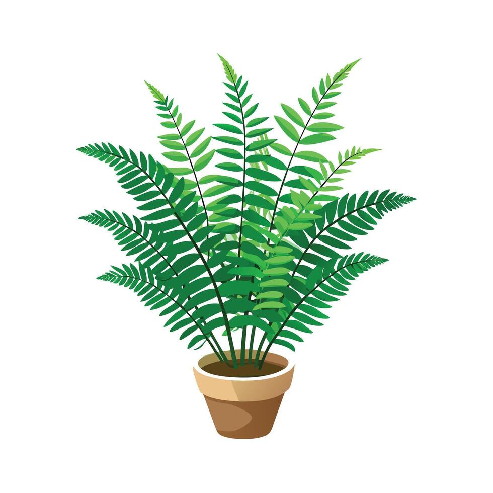Beautiful Flowerpot Houseplant Illustration vector