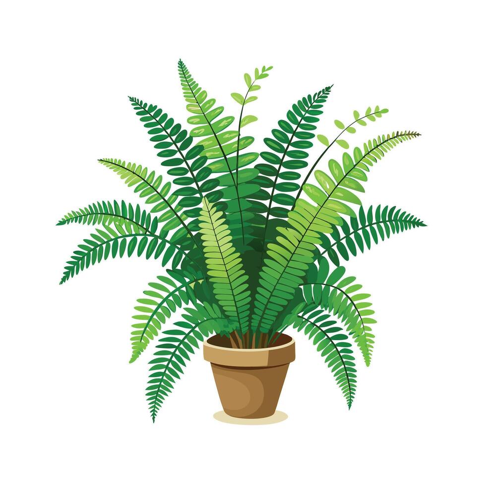 Beautiful Flowerpot Houseplant Illustration vector