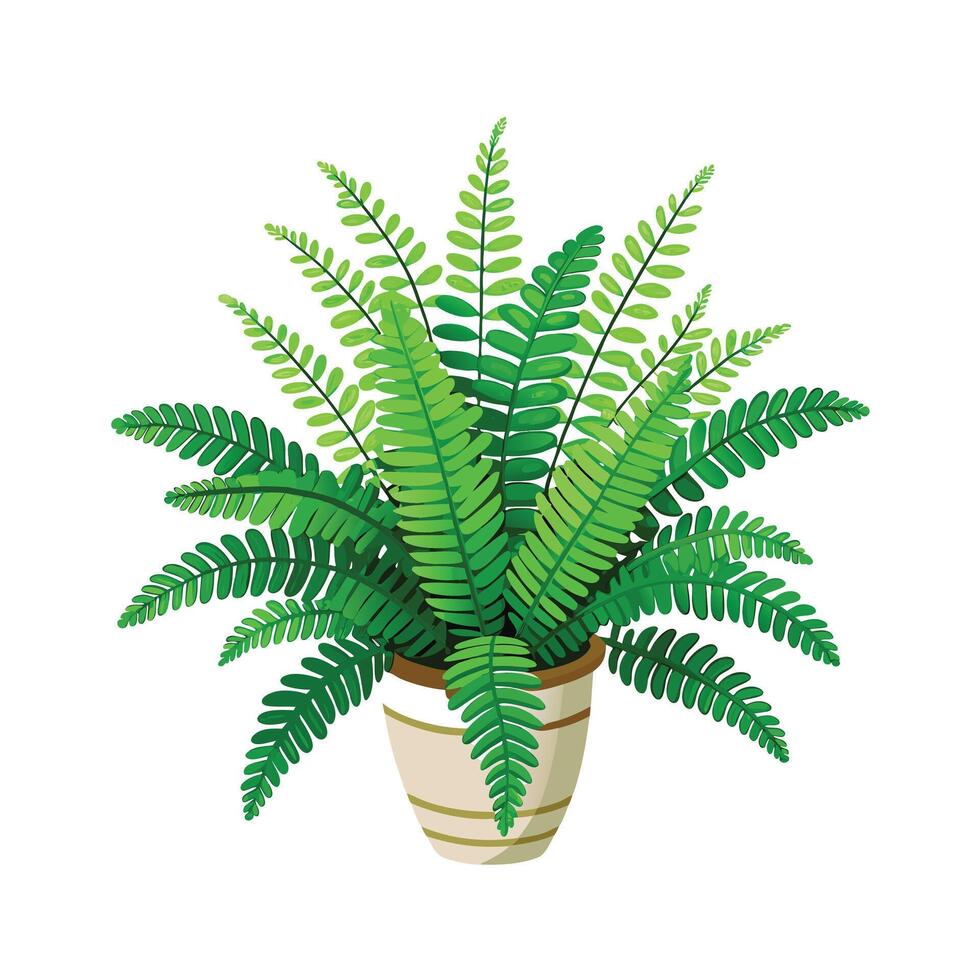 Beautiful Flowerpot Houseplant Illustration vector