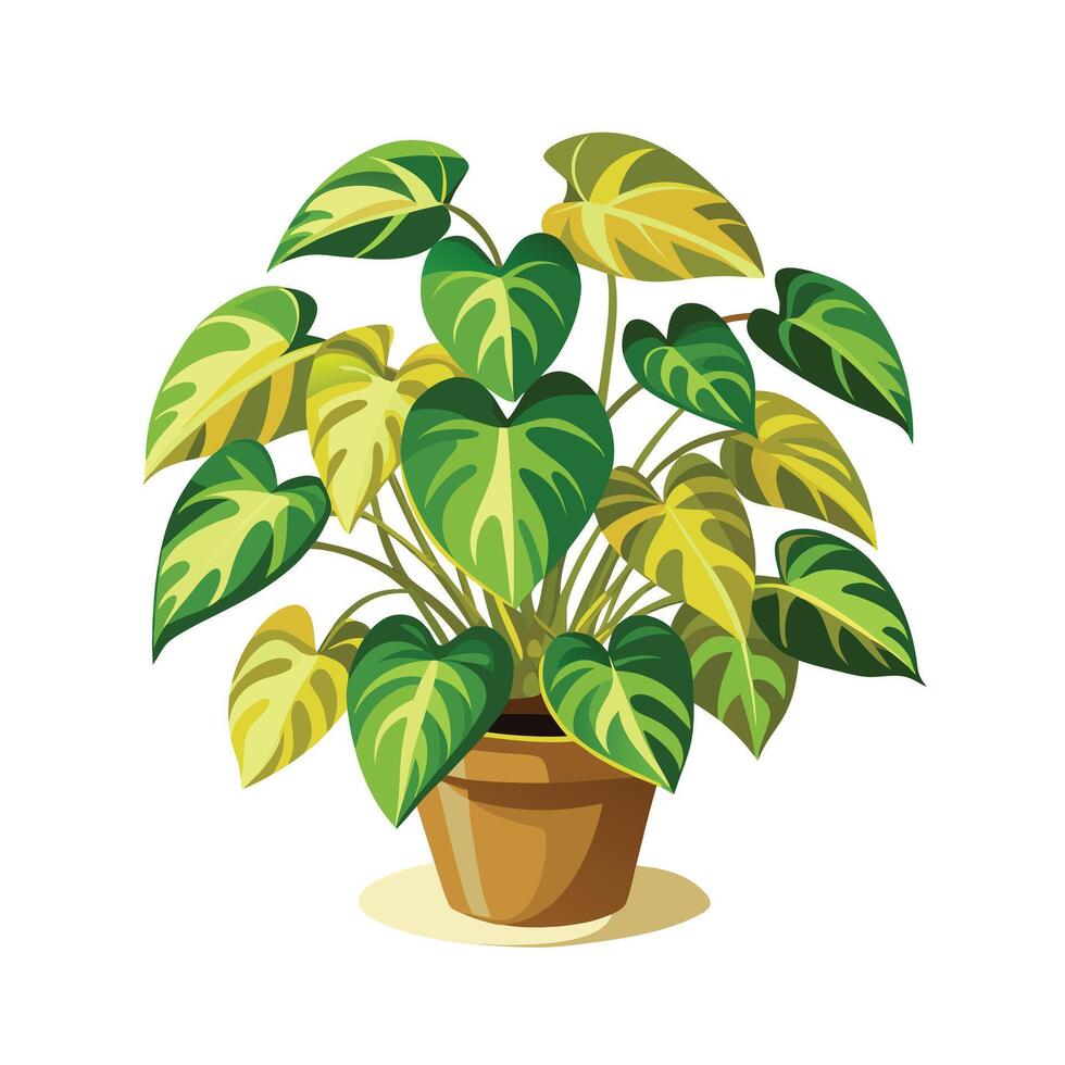 Beautiful Flowerpot Houseplant Illustration vector