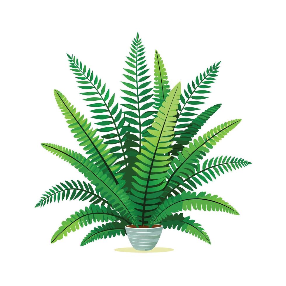 Beautiful Flowerpot Houseplant Illustration vector