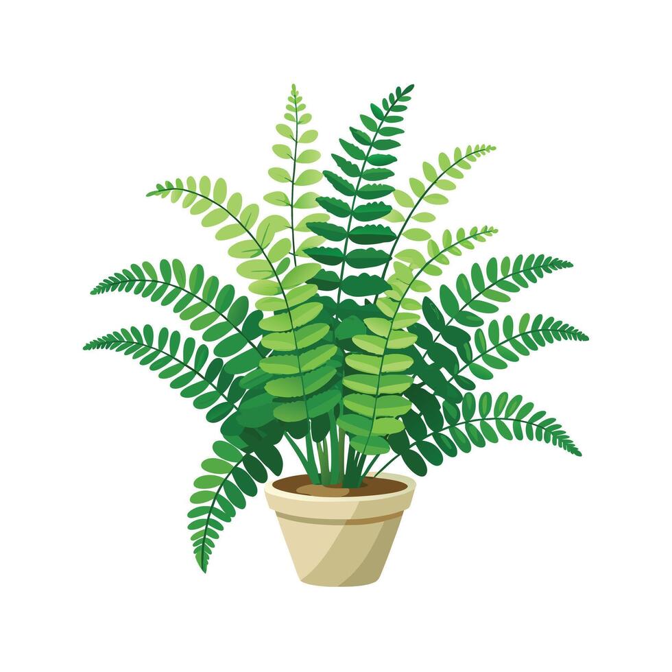Beautiful Flowerpot Houseplant Illustration vector