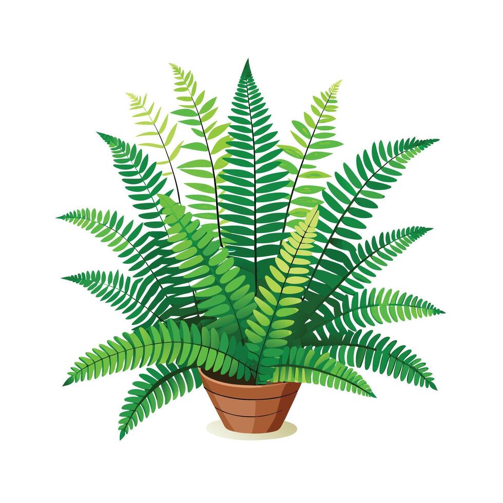 Beautiful Flowerpot Houseplant Illustration vector