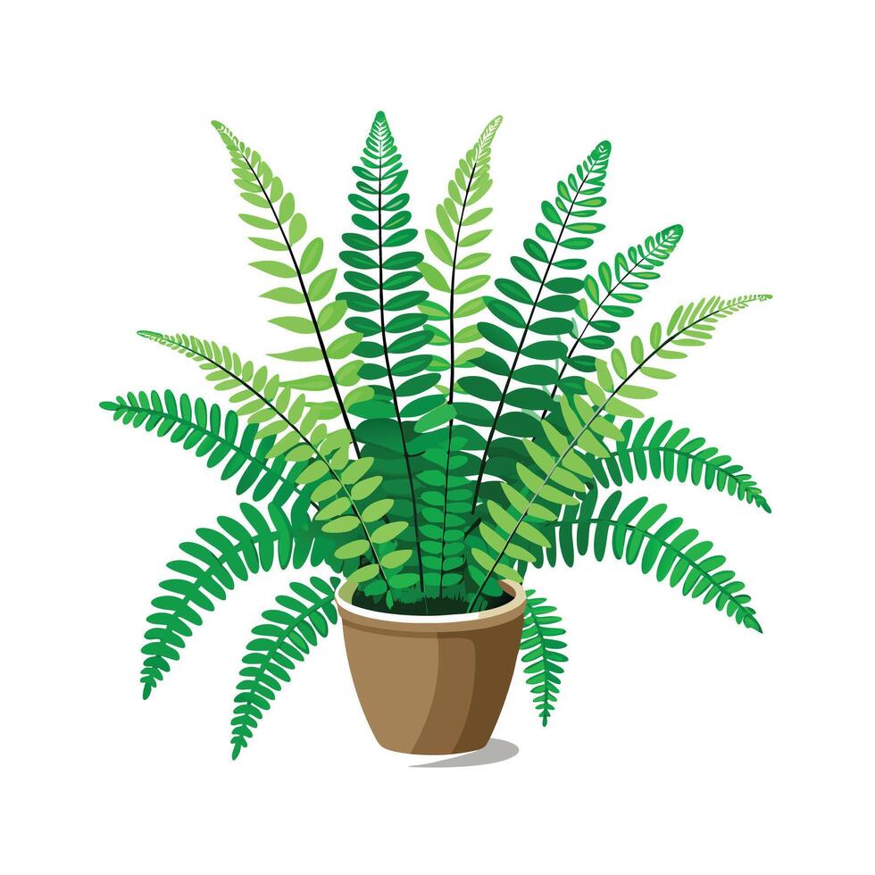 Beautiful Flowerpot Houseplant Illustration vector