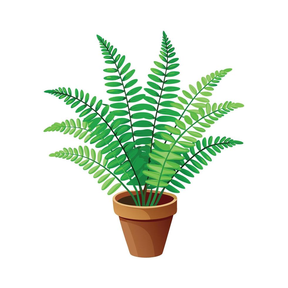 Beautiful Flowerpot Houseplant Illustration vector