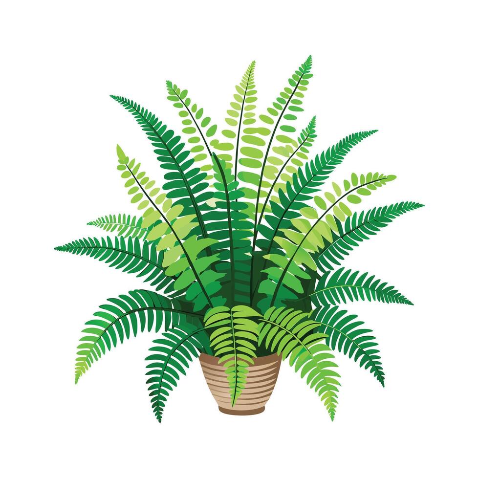 Beautiful Flowerpot Houseplant Illustration vector