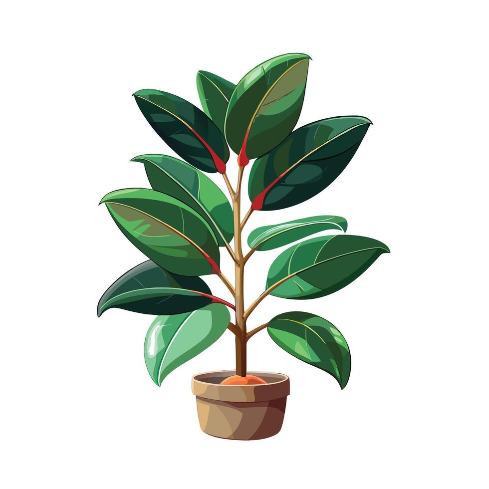 Beautiful Flowerpot Houseplant Illustration vector