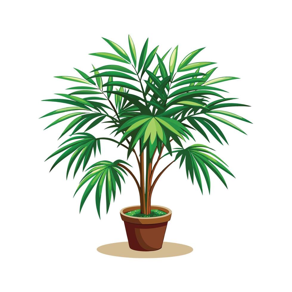 Beautiful Flowerpot Houseplant Illustration vector