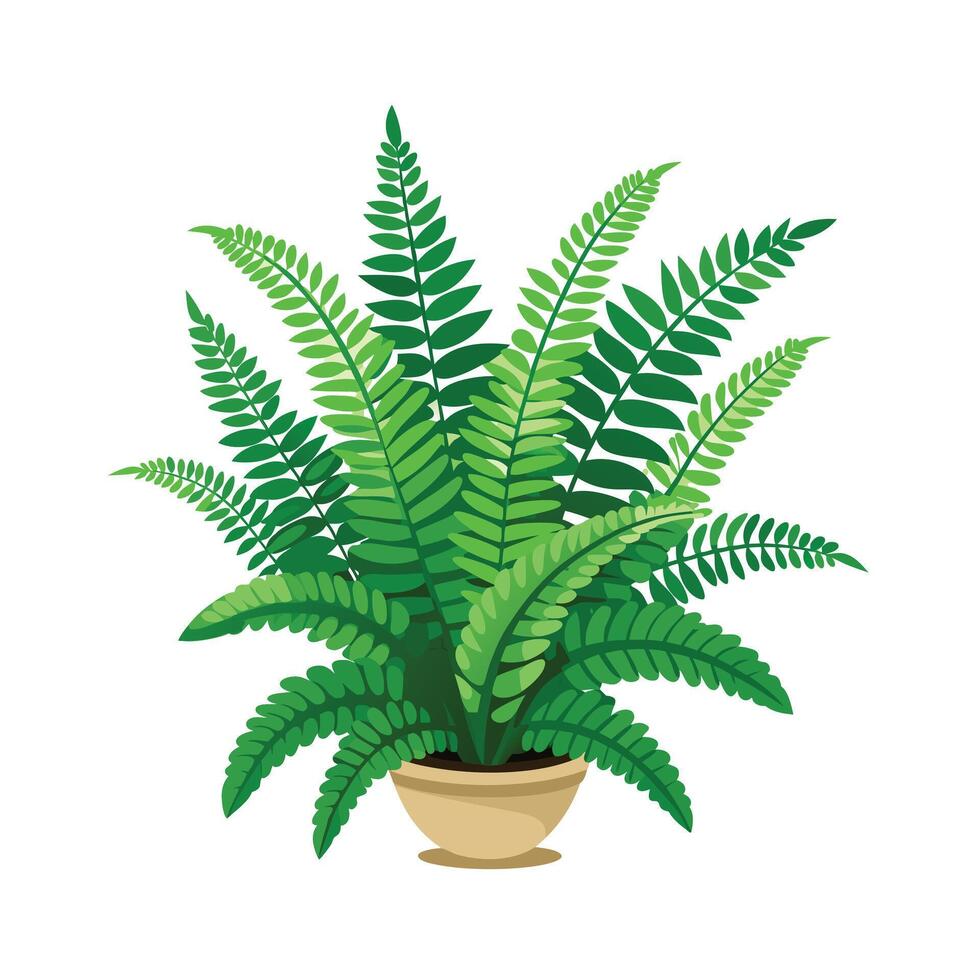 Beautiful Flowerpot Houseplant Illustration vector