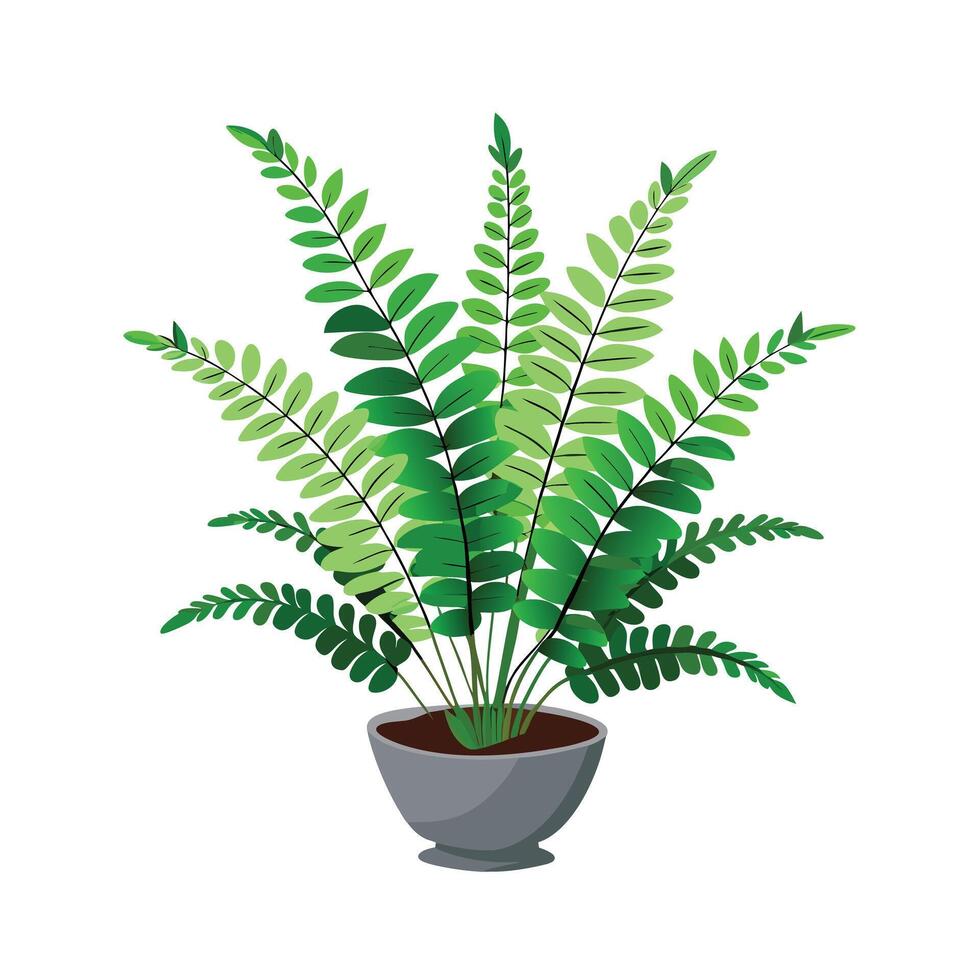 Beautiful Flowerpot Houseplant Illustration vector