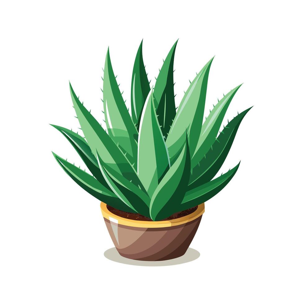 Beautiful Flowerpot Houseplant Illustration vector