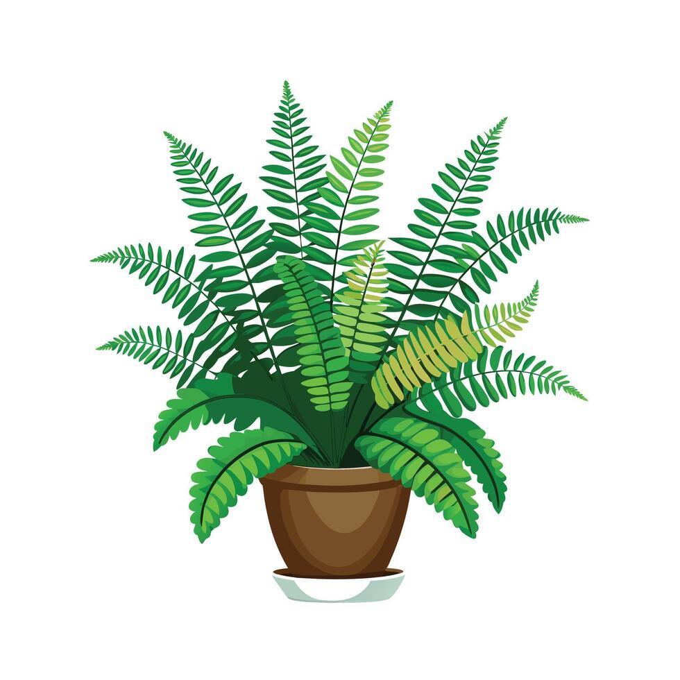 Beautiful Flowerpot Houseplant Illustration vector