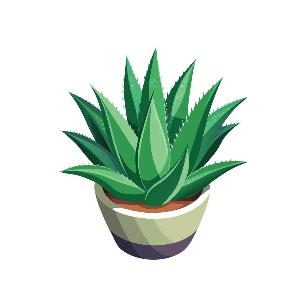Beautiful Flowerpot Houseplant Illustration vector