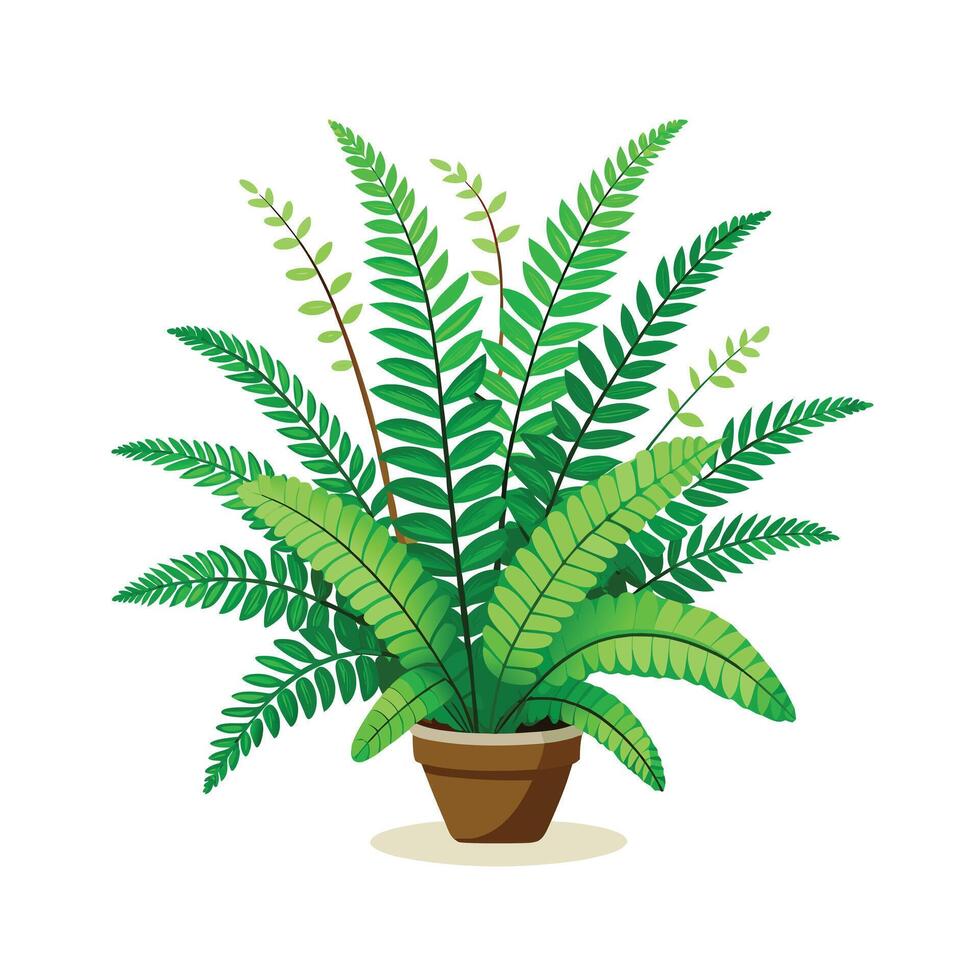 Beautiful Flowerpot Houseplant Illustration vector
