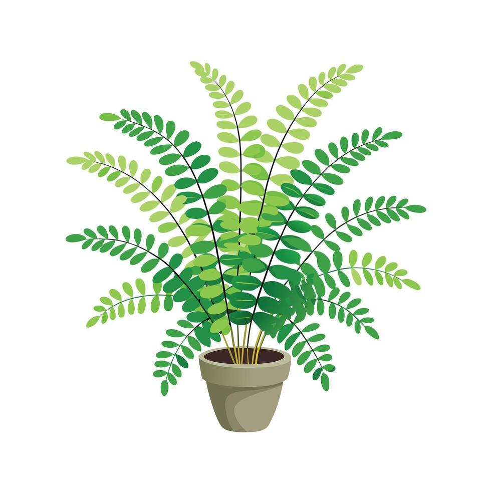 Beautiful Flowerpot Houseplant Illustration vector