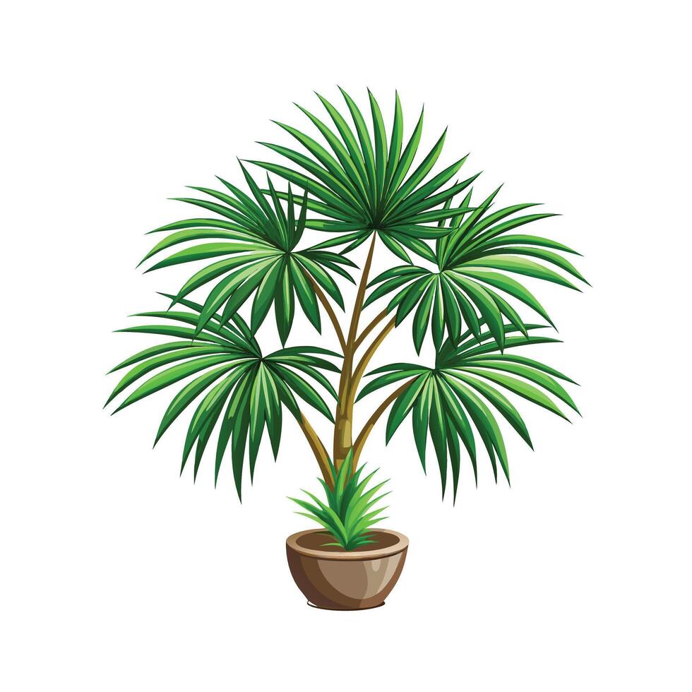 Beautiful Flowerpot Houseplant Illustration vector