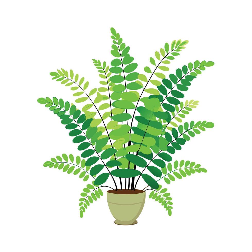Beautiful Flowerpot Houseplant Illustration vector