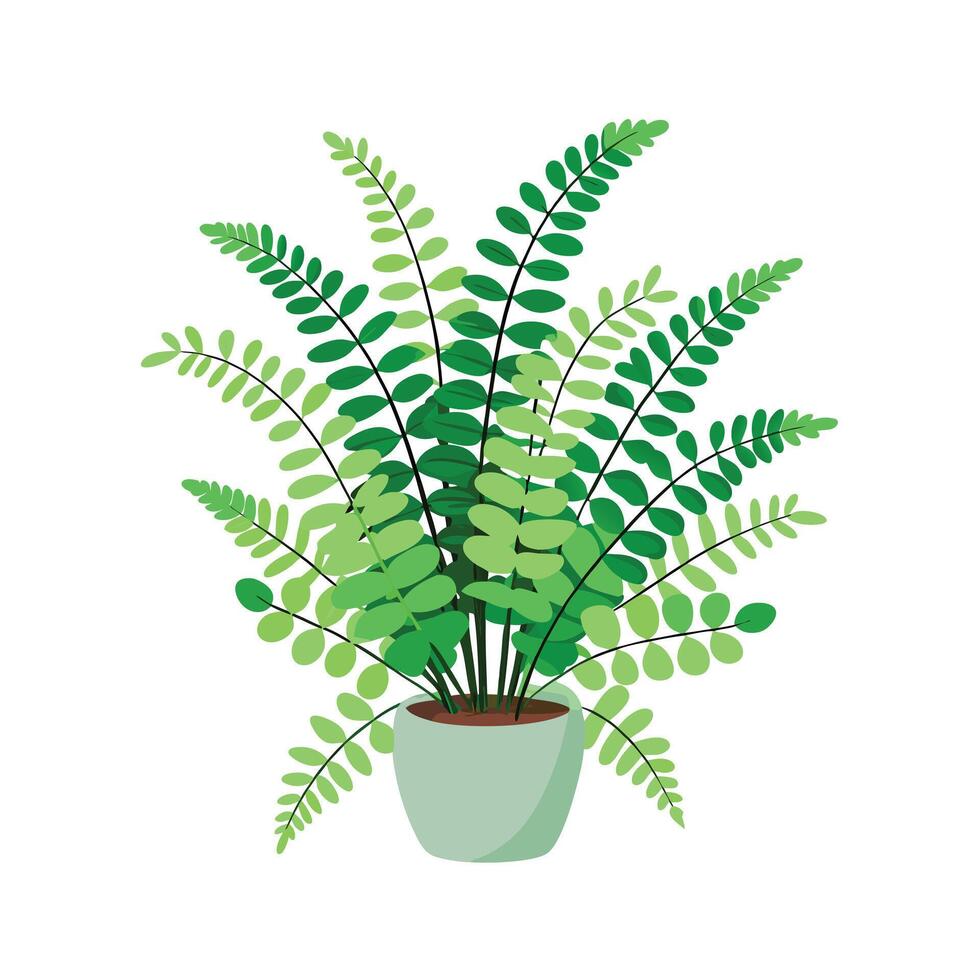 Beautiful Flowerpot Houseplant Illustration vector