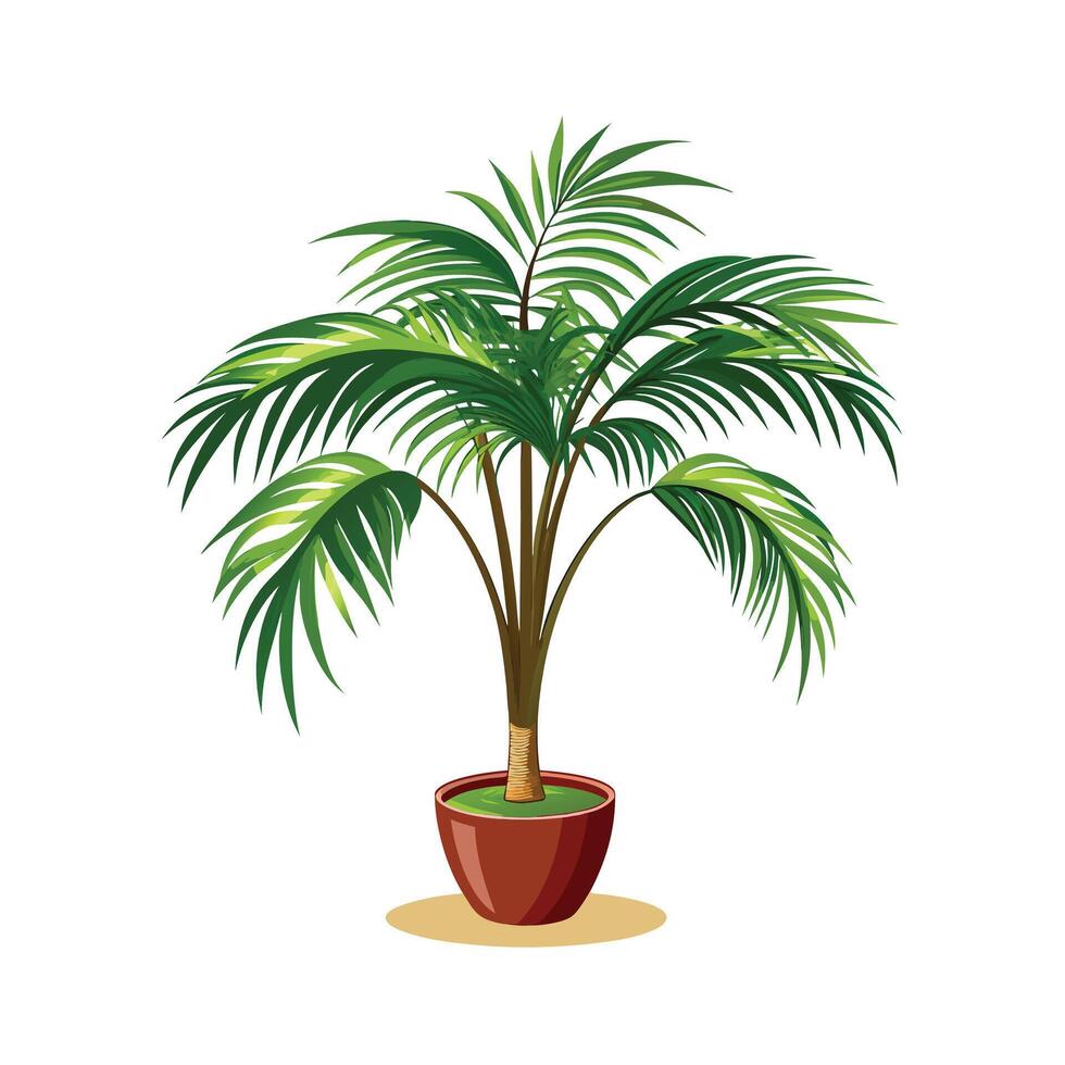 Beautiful Flowerpot Houseplant Illustration vector