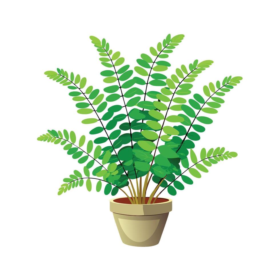 Beautiful Flowerpot Houseplant Illustration vector