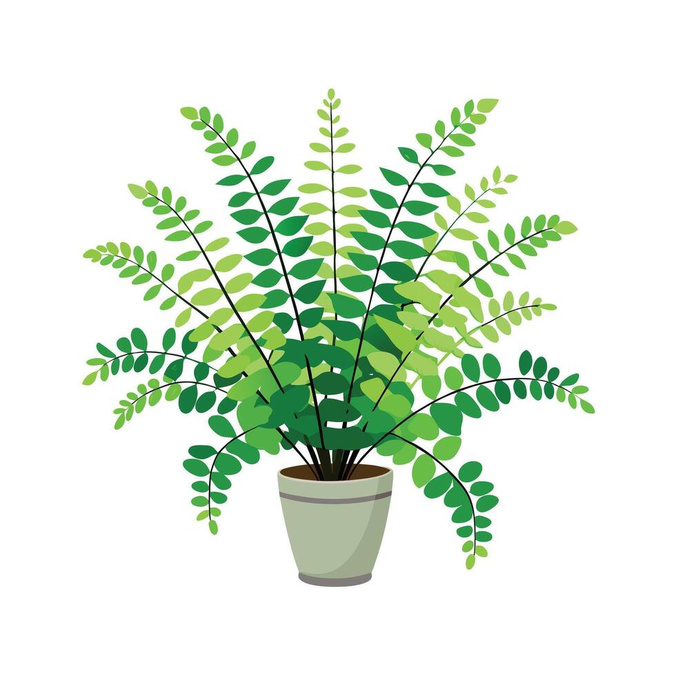 Beautiful Flowerpot Houseplant Illustration vector