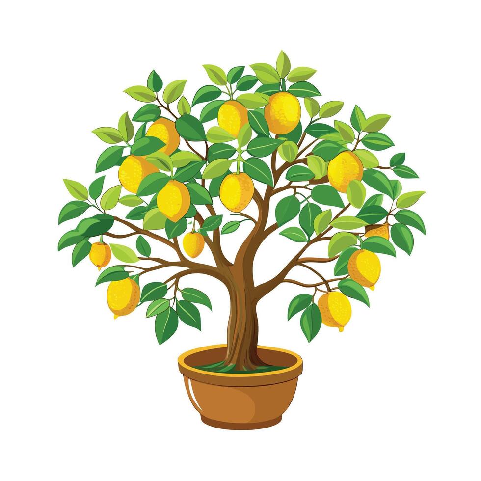Beautiful Flowerpot Houseplant Illustration vector
