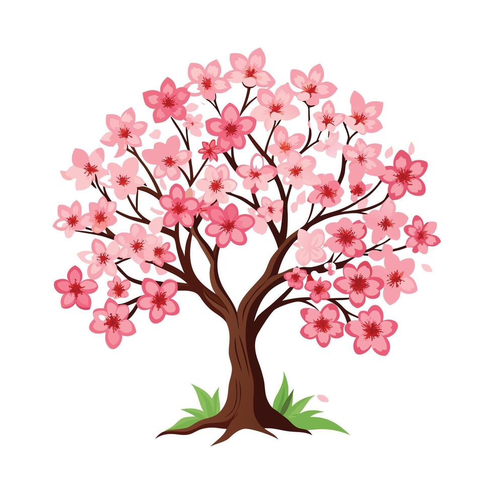 Beautiful Single Big Tree Illustration vector