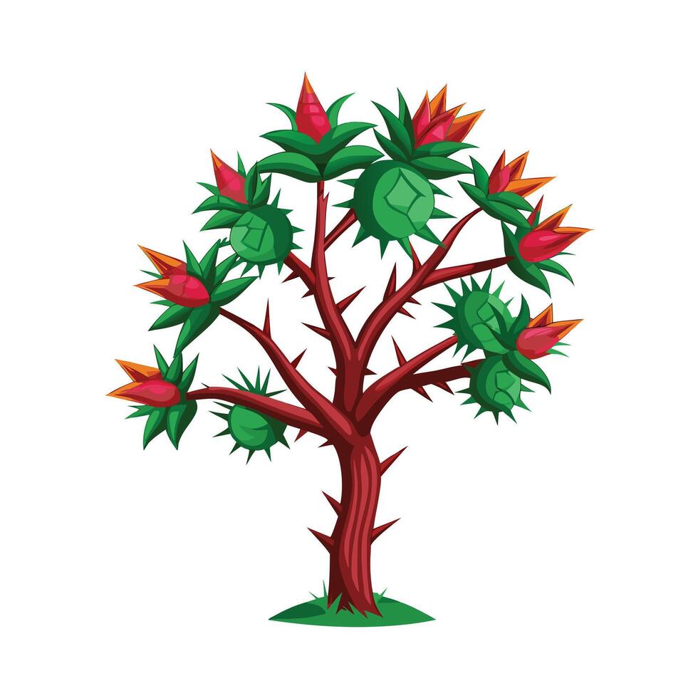Beautiful Single Big Tree Illustration vector