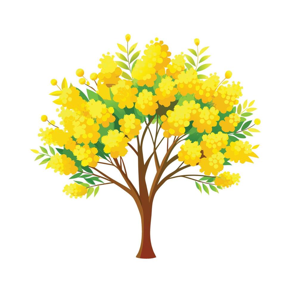 Beautiful Single Big Tree Illustration vector