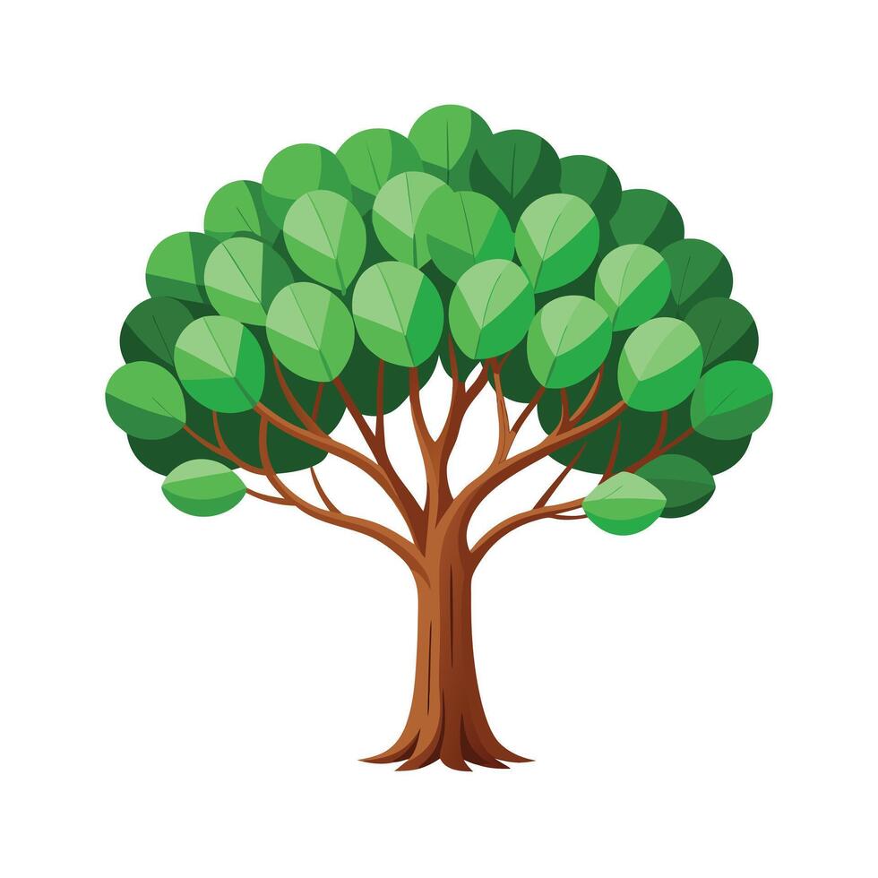 Beautiful Single Big Tree Illustration vector