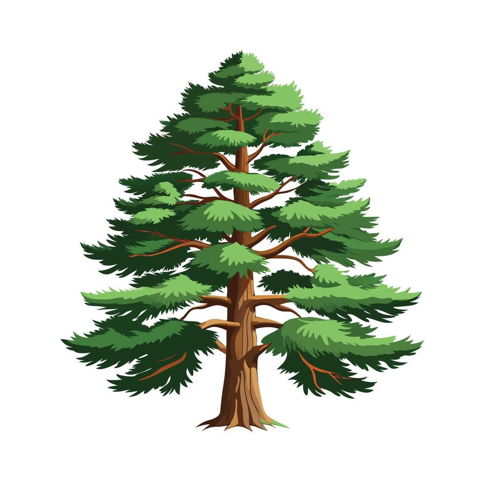 Beautiful Single Big Tree Illustration vector