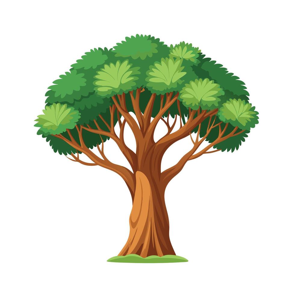 Beautiful Single Big Tree Illustration vector