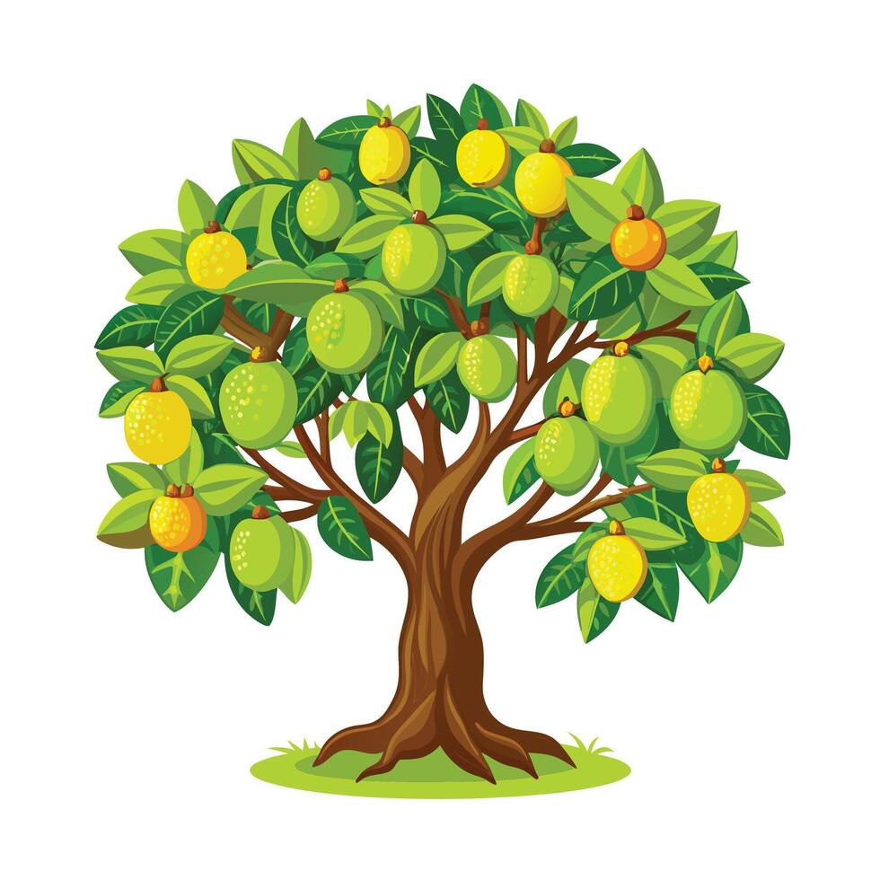 Beautiful Single Big Tree Illustration vector