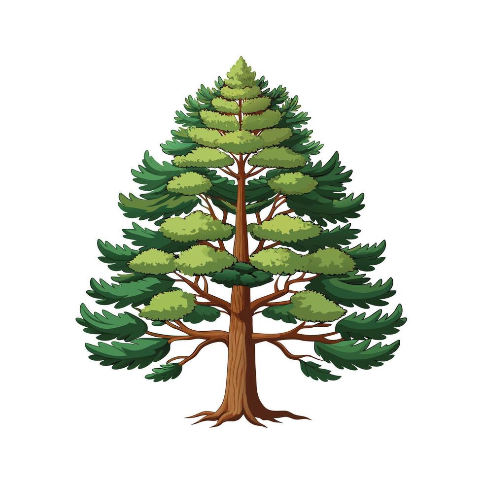 Beautiful Single Big Tree Illustration vector