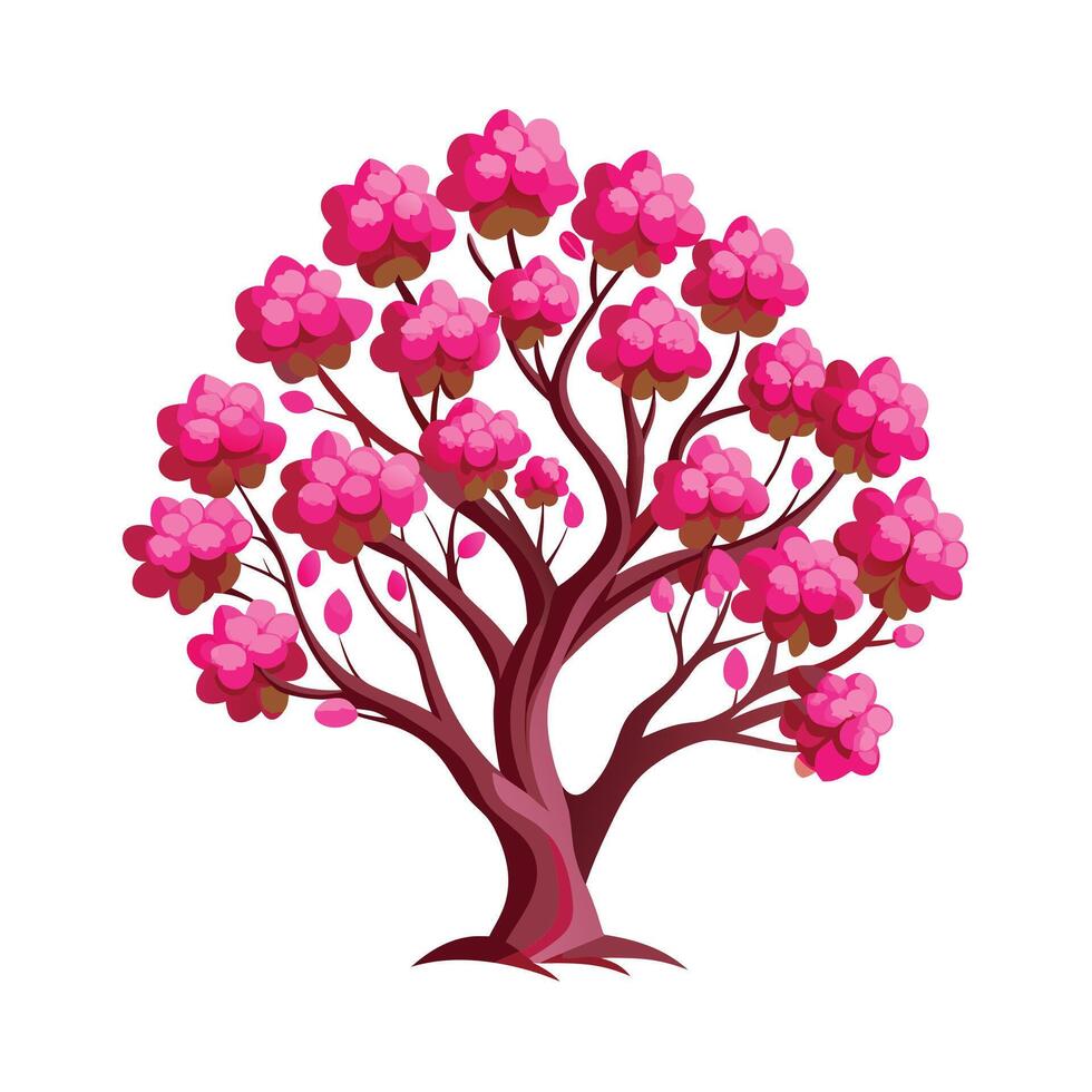 Beautiful Single Big Tree Illustration vector