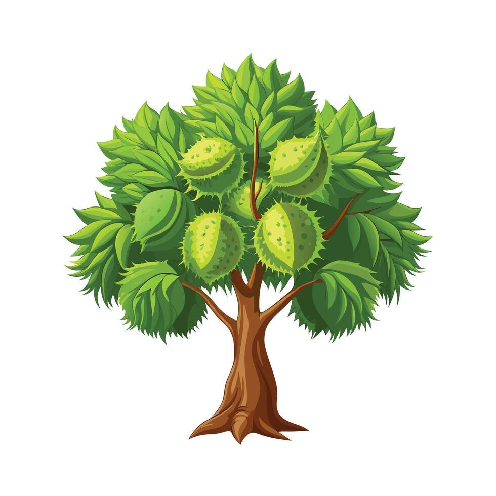 Beautiful Single Big Tree Illustration vector
