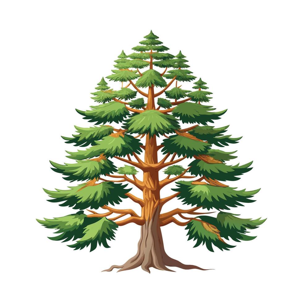 Beautiful Single Big Tree Illustration vector
