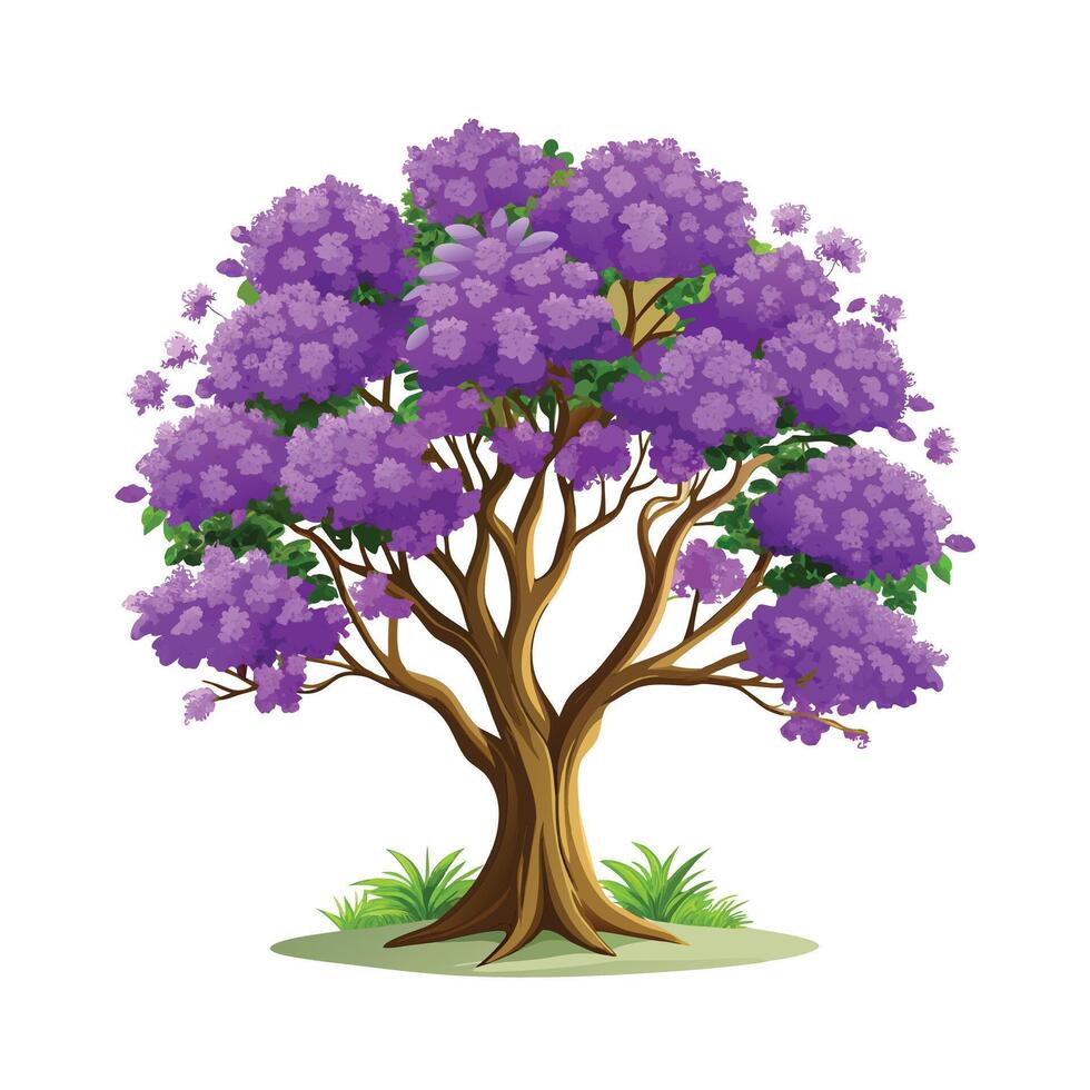 Beautiful Single Big Tree Illustration vector