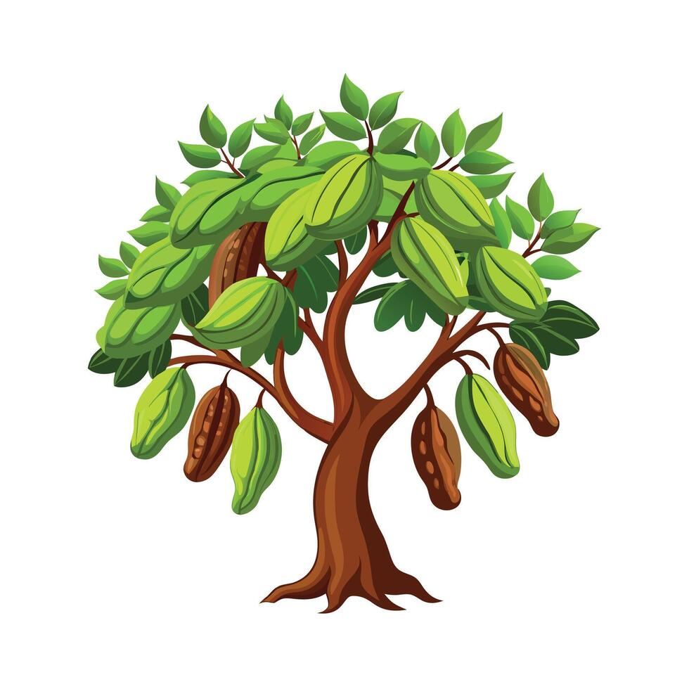 Beautiful Single Big Tree Illustration vector