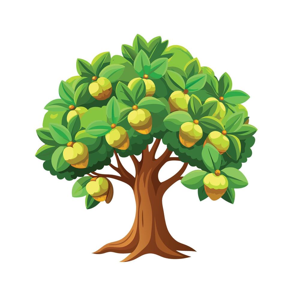 Beautiful Single Big Tree Illustration vector
