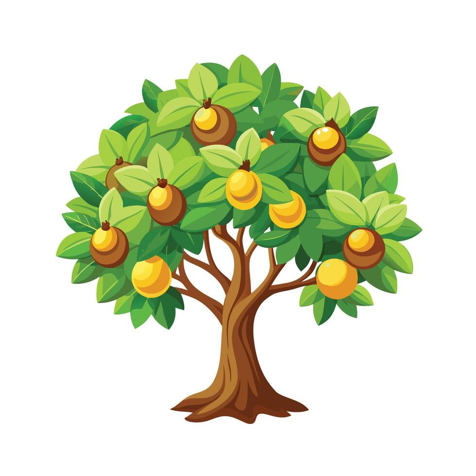 Beautiful Single Big Tree Illustration vector