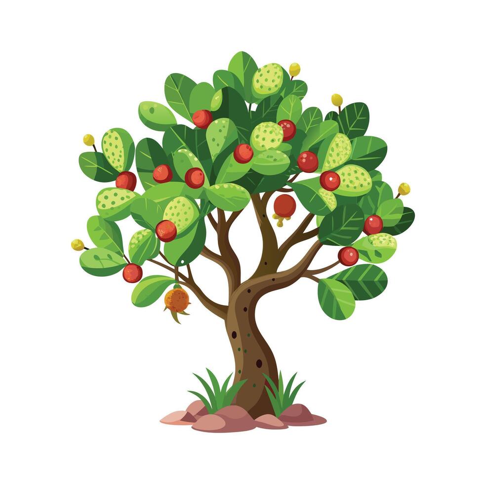 Beautiful Single Big Tree Illustration vector