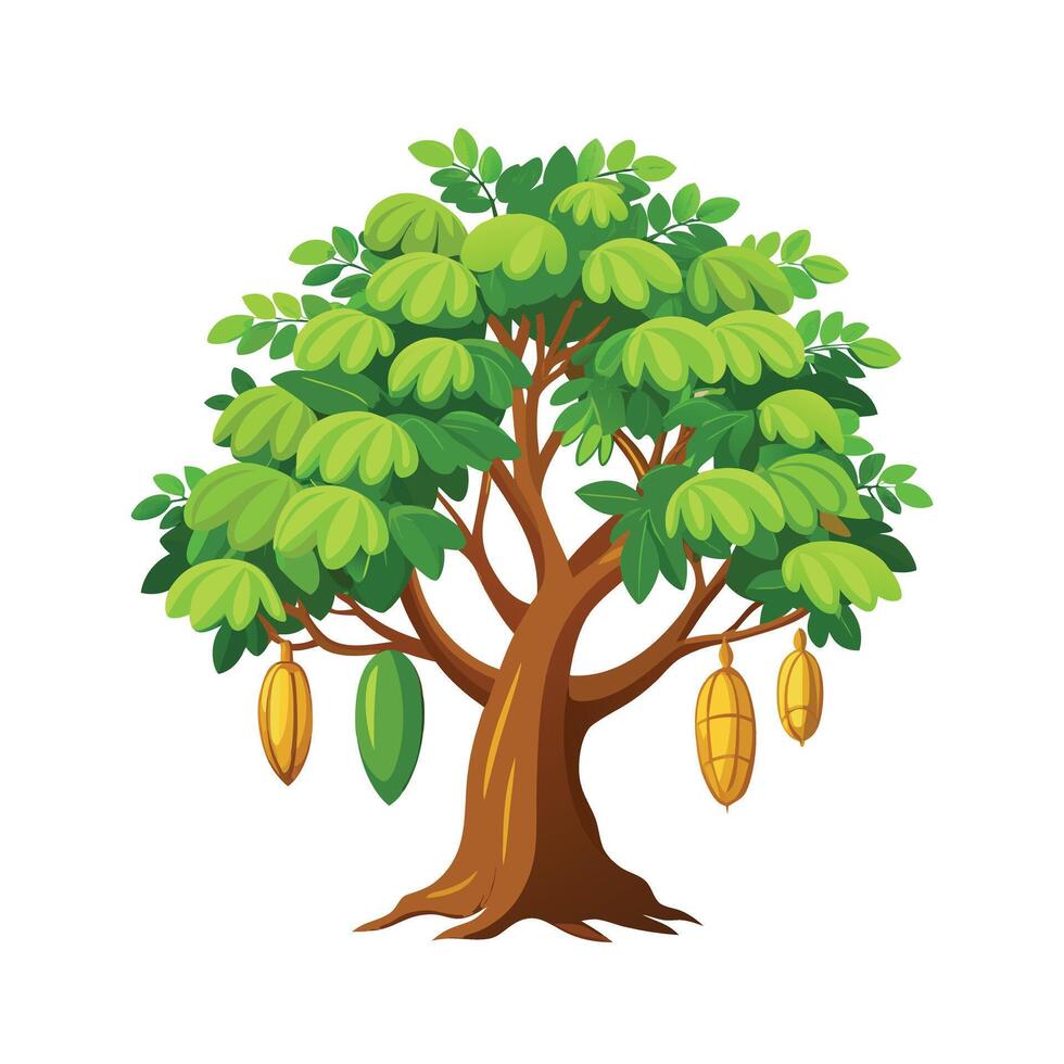 Beautiful Single Big Tree Illustration vector