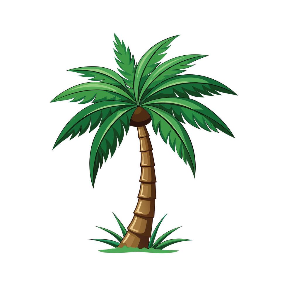 Beautiful Single Big Tree Illustration vector