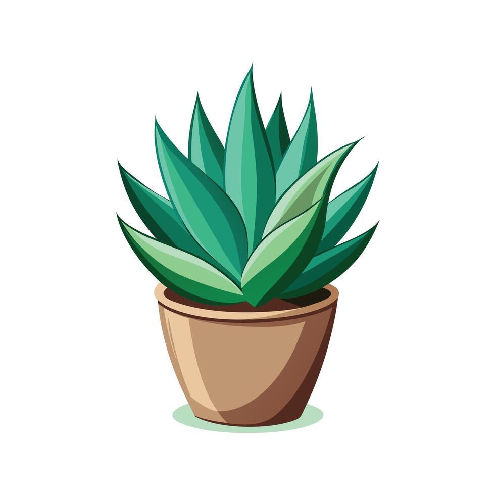 Beautiful Flowerpot Houseplant Illustration vector