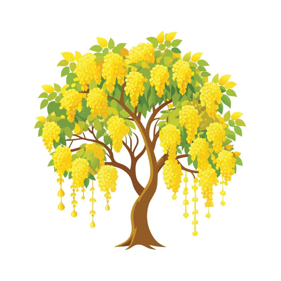 Beautiful Single Big Tree Illustration vector