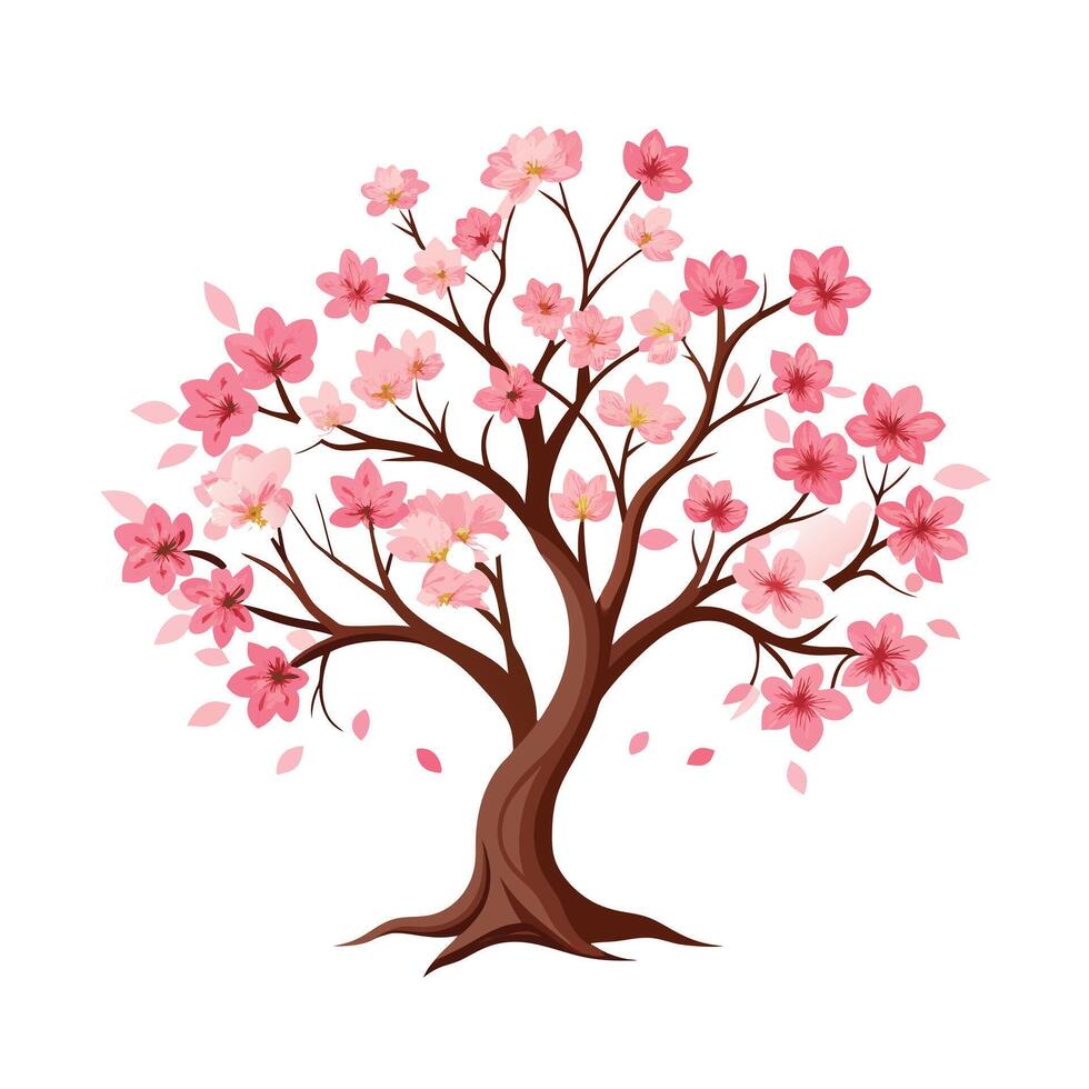 Beautiful Single Big Tree Illustration vector