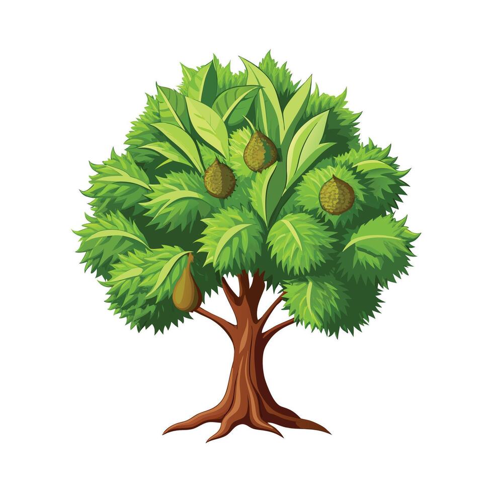 Beautiful Single Big Tree Illustration vector